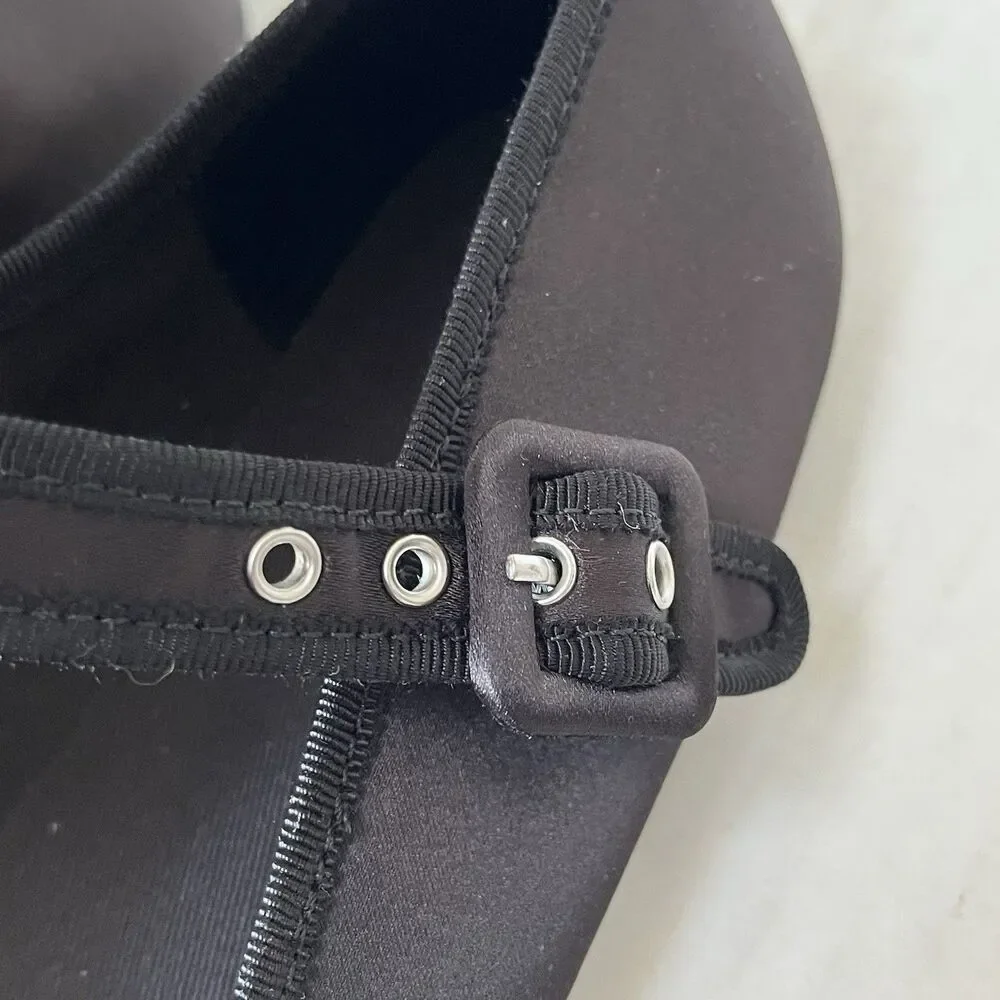 Everlane The Day Buckle Mary Jane Black Satin Ballet Flats Womens Sz 9.5 Preppy - Picture 9 of 15